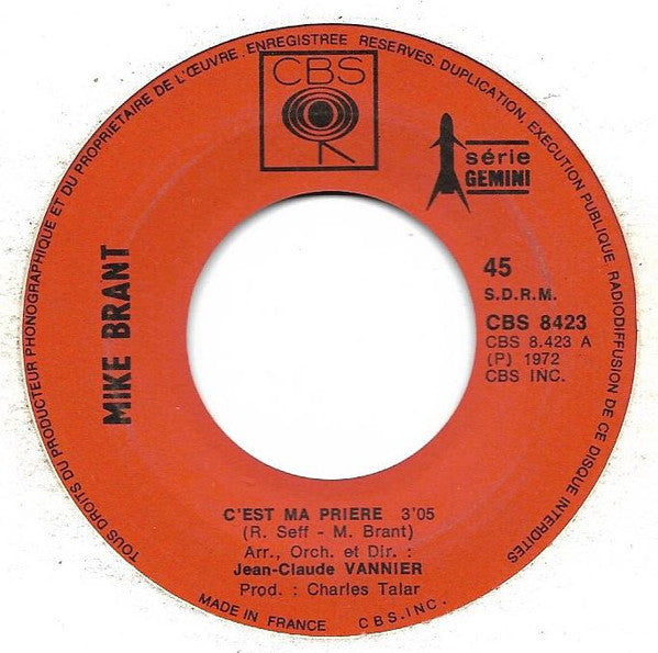 Mike Brant : C'est Ma Prière (7", Single)