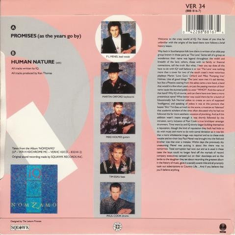 IQ (7) : Promises (As The Years Go By) (7")