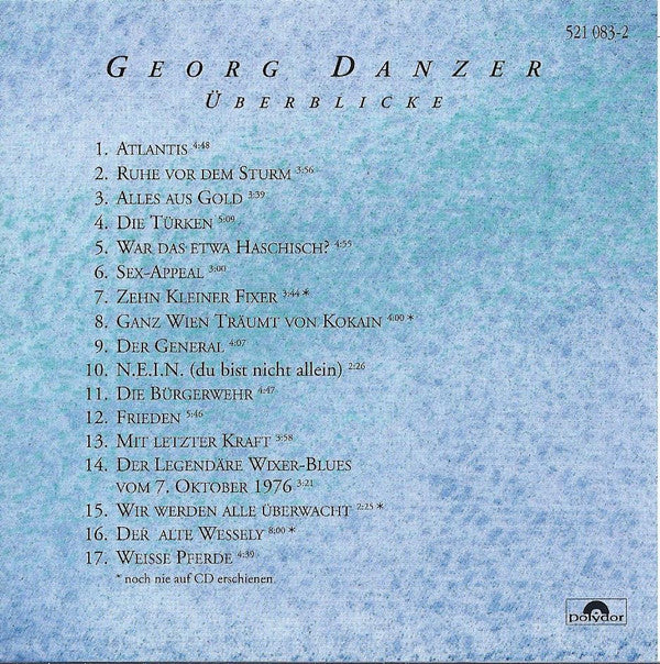 Georg Danzer : Überblicke (CD, Comp, PMD)