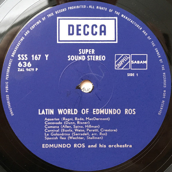Edmundo Ros & His Orchestra : The Latin World Of Edmundo Ros  (LP, Comp)