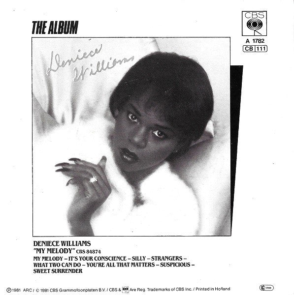 Deniece Williams : My Melody (7", Single)