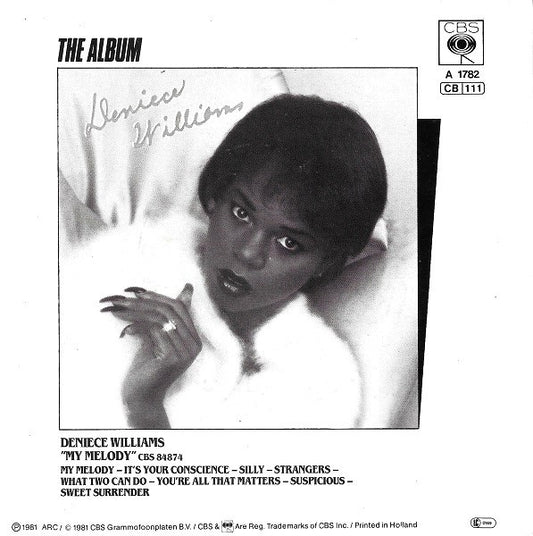 Deniece Williams : My Melody (7", Single)