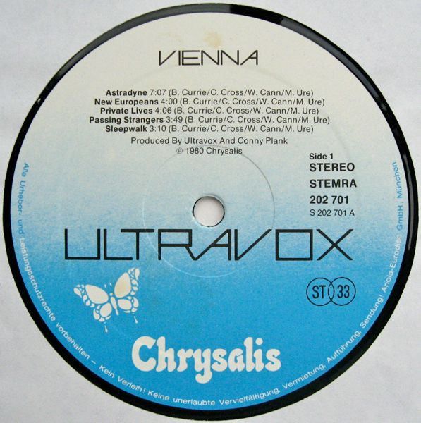 Ultravox : Vienna (LP, Album)