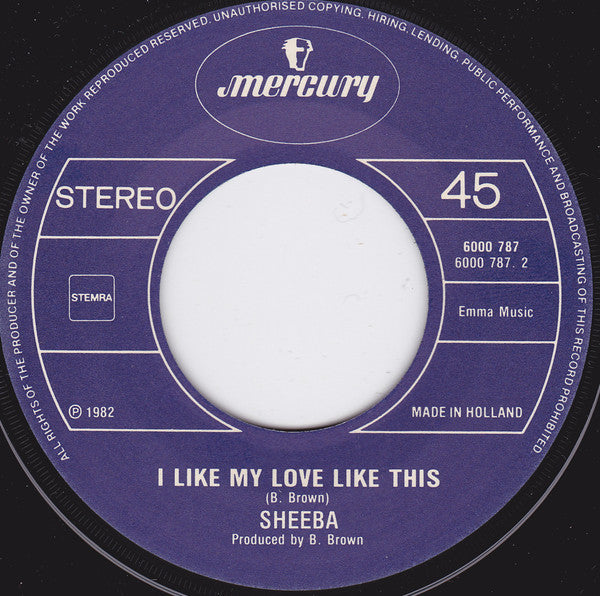 Sheeba (2) : The Next Night (7", Single)
