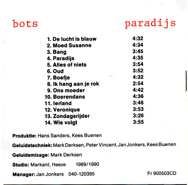 Bots : Paradijs (CD, Album)