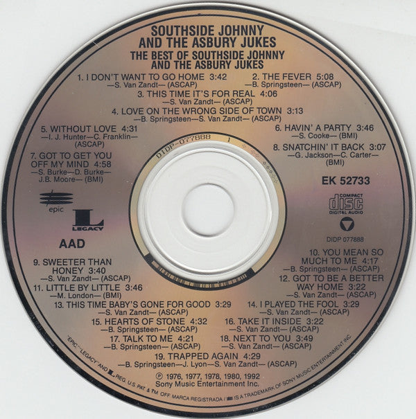 Southside Johnny & The Asbury Jukes : The Best Of Southside Johnny And The Asbury Jukes (CD, Comp, RM)