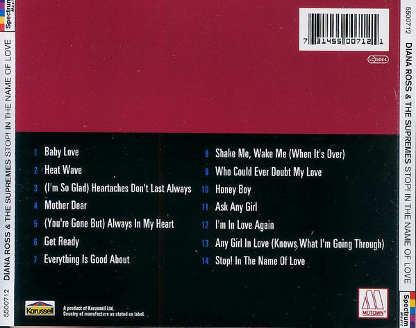 The Supremes : Stop! In The Name Of Love (CD, Comp)