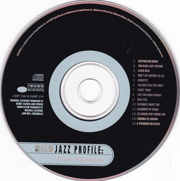 Dinah Washington : Jazz Profile: Dinah Washington (CD, Comp)