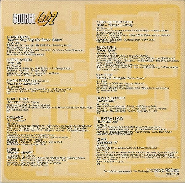 Various : Source Lab2 (CD, Comp)