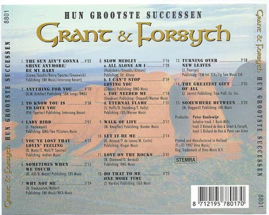 Grant & Forsyth : Hun Grootste Successen (CD, Comp)