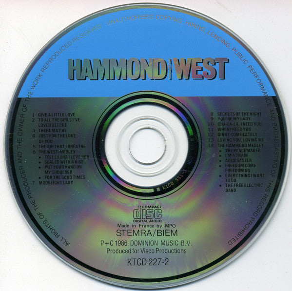 Albert Hammond And Albert West : Hammond And West (CD, Album)