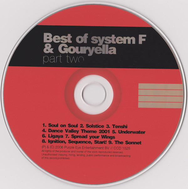 System F & Gouryella : Best Of System F & Gouryella (Part Two) (CD, Comp, RM)