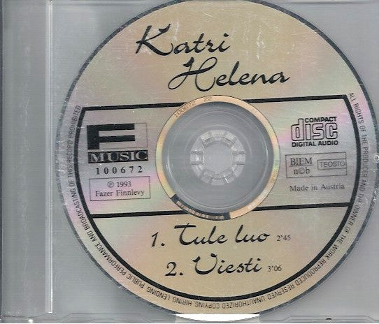 Katri Helena : Tule Luo (CD, Single)