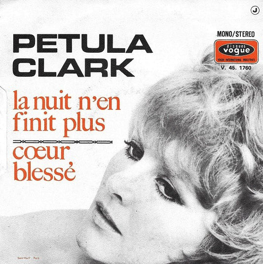 Petula Clark : La Nuit N'en Finit Plus (7", Single)