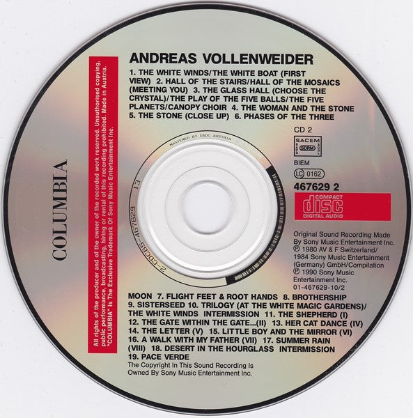 Andreas Vollenweider : The Trilogy (2xCD, Comp)