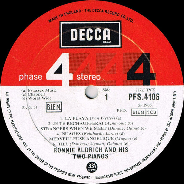 Ronnie Aldrich : Where The Sun Is (LP, Album)