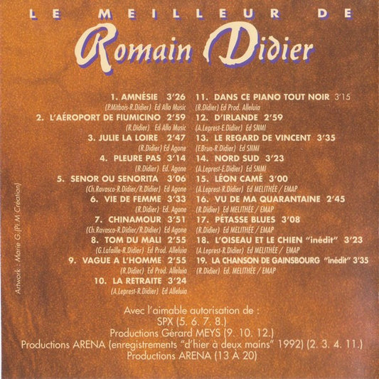 Romain Didier : Le Meilleur De Romain Didier (CD, Comp)