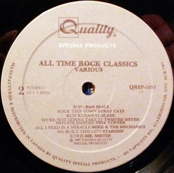 Various : All Time Rock Classics (LP, Comp)