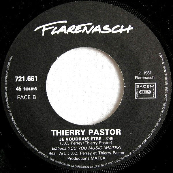 Thierry Pastor : Le Coup De Folie (7", Single)