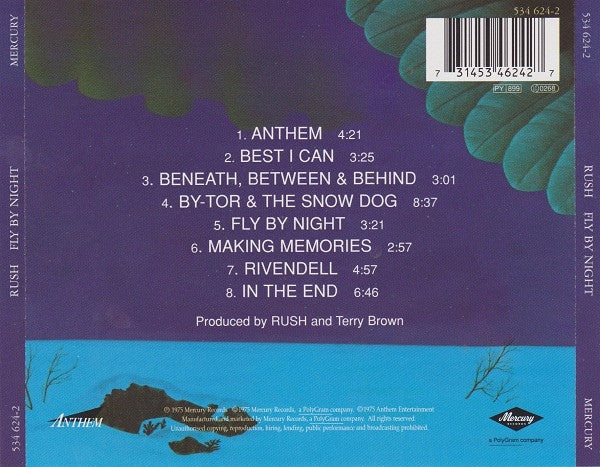 Rush : Fly By Night (CD, Album, RE, RM, RP, EDC)