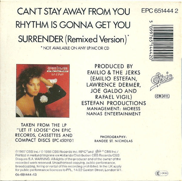 Miami Sound Machine : Can't Stay Away From You (CD, Mini, Maxi)