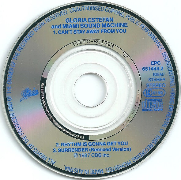 Miami Sound Machine : Can't Stay Away From You (CD, Mini, Maxi)