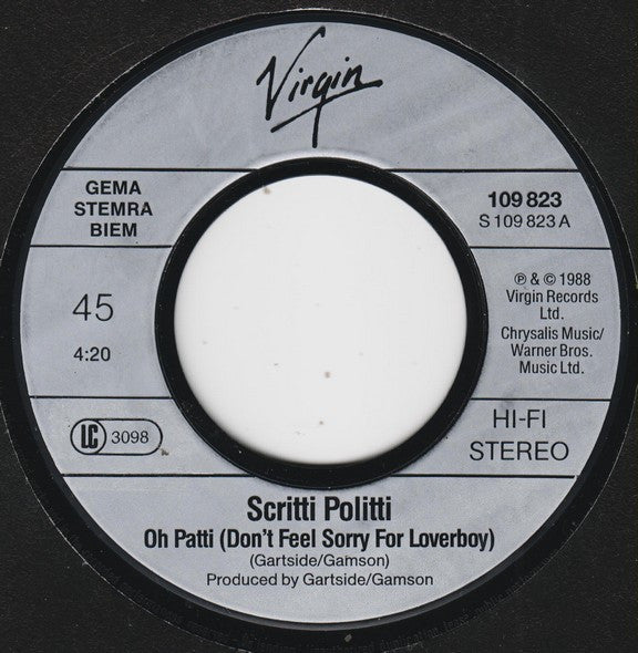 Scritti Politti + Miles Davis : Oh Patti (7", Single)
