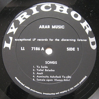 Various : Arab Music (LP)
