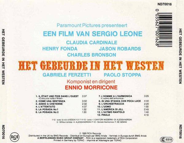 Ennio Morricone : Het Gebeurde In Het Westen (CD, Album, RM)