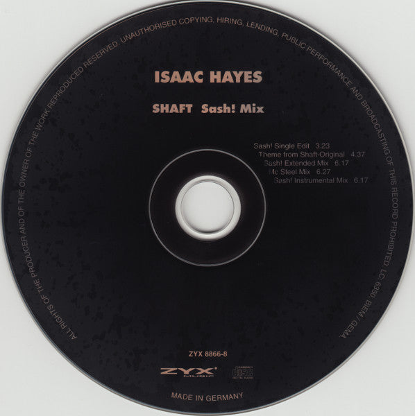 Isaac Hayes : Shaft (Sash! Mix) (CD, Maxi)