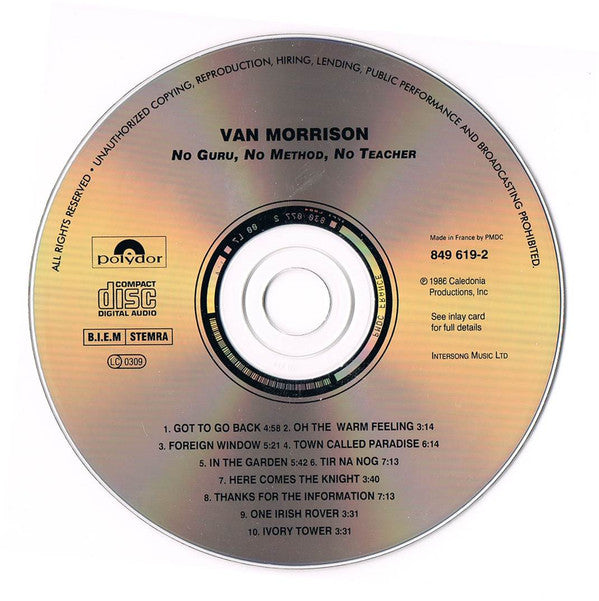 Van Morrison : No Guru, No Method, No Teacher (CD, Album, RE)