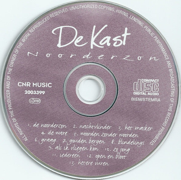 De Kast : Noorderzon (CD, Album)