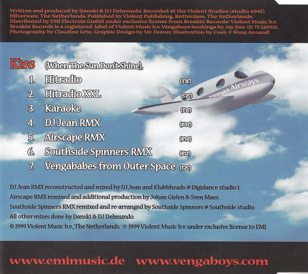 Vengaboys : Kiss (When The Sun Don't Shine) (CD, Maxi)