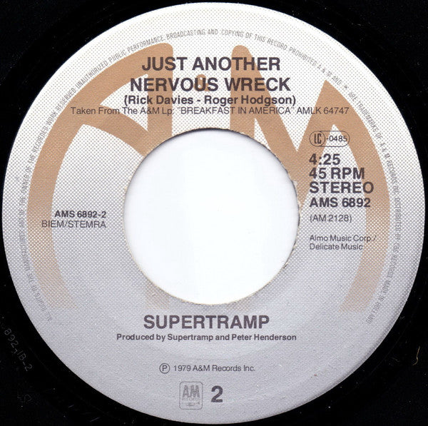 Supertramp : The Logical Song (7", Single)