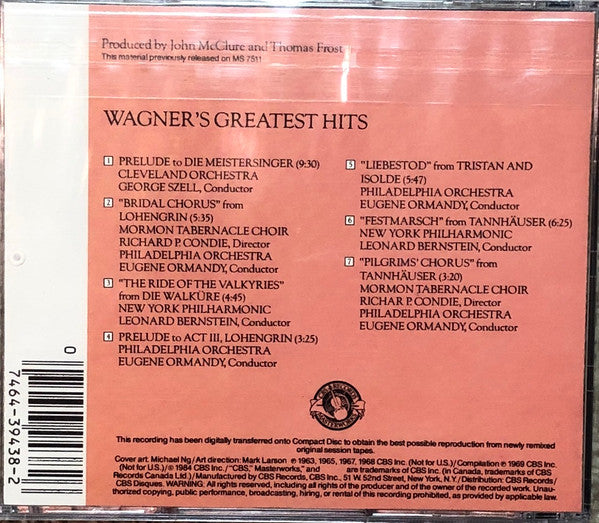 Richard Wagner : Greatest Hits (CD, Comp)