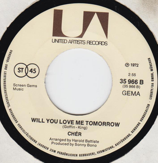 Cher : Bang Bang / Will You Love Me Tomorrow (7", Single)