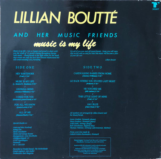 Lillian Boutté & Her Musical Friends : Music Is My Life (LP)