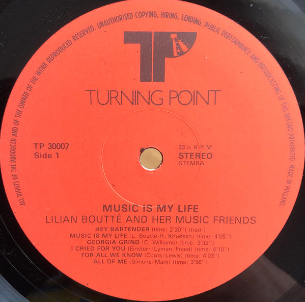 Lillian Boutté & Her Musical Friends : Music Is My Life (LP)