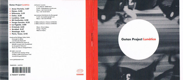 Gotan Project : Lunático (CD, Album)