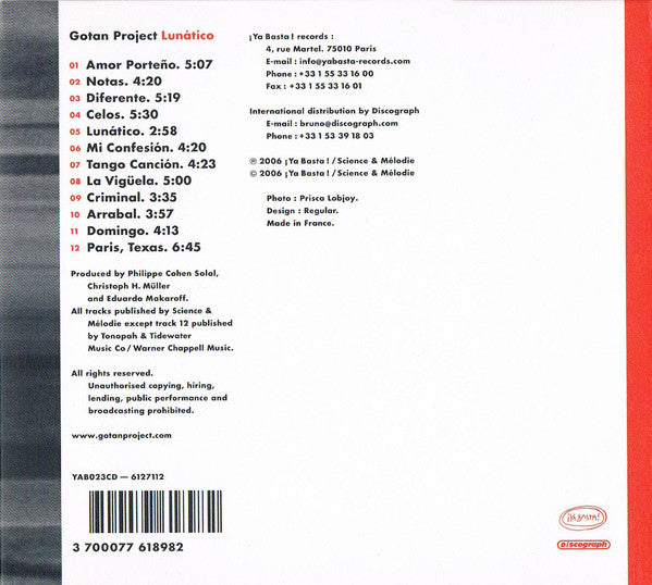 Gotan Project : Lunático (CD, Album)