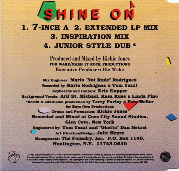 Degrees Of Motion Featuring Biti Strauchn With Kit West : Shine On (CD, Single)