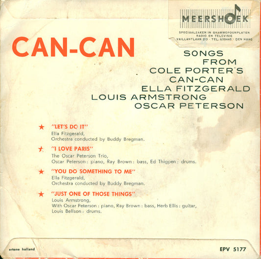 Cole Porter — Ella Fitzgerald / Oscar Peterson / Louis Armstrong : Can-Can (4 Songs From Cole Porter's Can-Can) (7", EP, Comp)