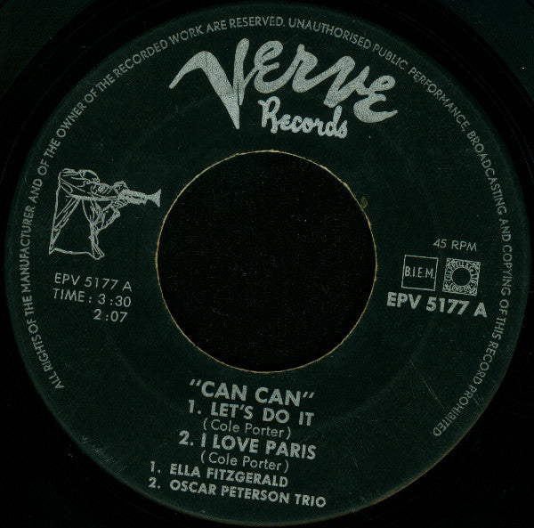 Cole Porter — Ella Fitzgerald / Oscar Peterson / Louis Armstrong : Can-Can (4 Songs From Cole Porter's Can-Can) (7", EP, Comp)