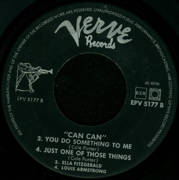 Cole Porter — Ella Fitzgerald / Oscar Peterson / Louis Armstrong : Can-Can (4 Songs From Cole Porter's Can-Can) (7", EP, Comp)