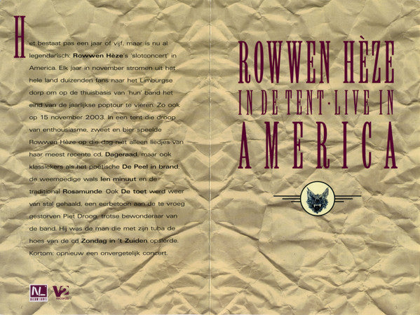 Rowwen Hèze : In De Tent - Live In America (DVD-V, Multichannel, PAL)