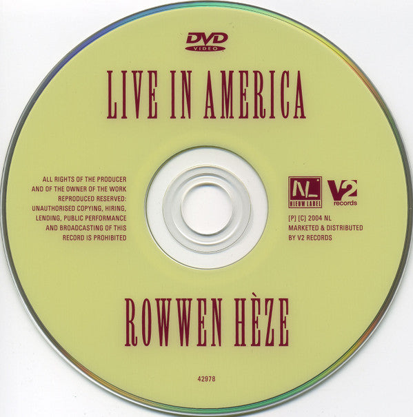 Rowwen Hèze : In De Tent - Live In America (DVD-V, Multichannel, PAL)