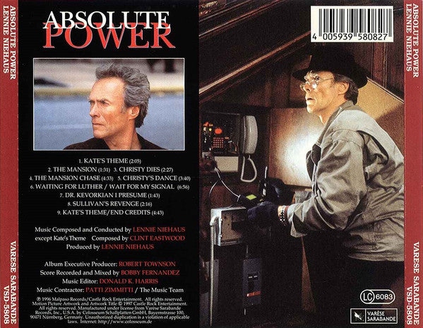 Lennie Niehaus : Absolute Power (Original Motion Picture Soundtrack) (CD, Album)