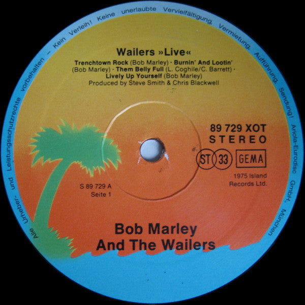 Bob Marley & The Wailers : Live! (LP, Album)