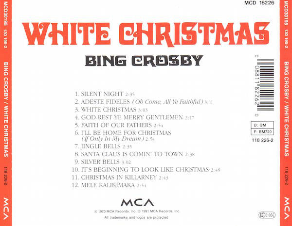 Bing Crosby : White Christmas (CD, RE)