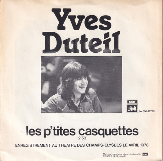 Yves Duteil : Les P'tites Casquettes - En Public / Les P'tites Casquettes (7", Single)